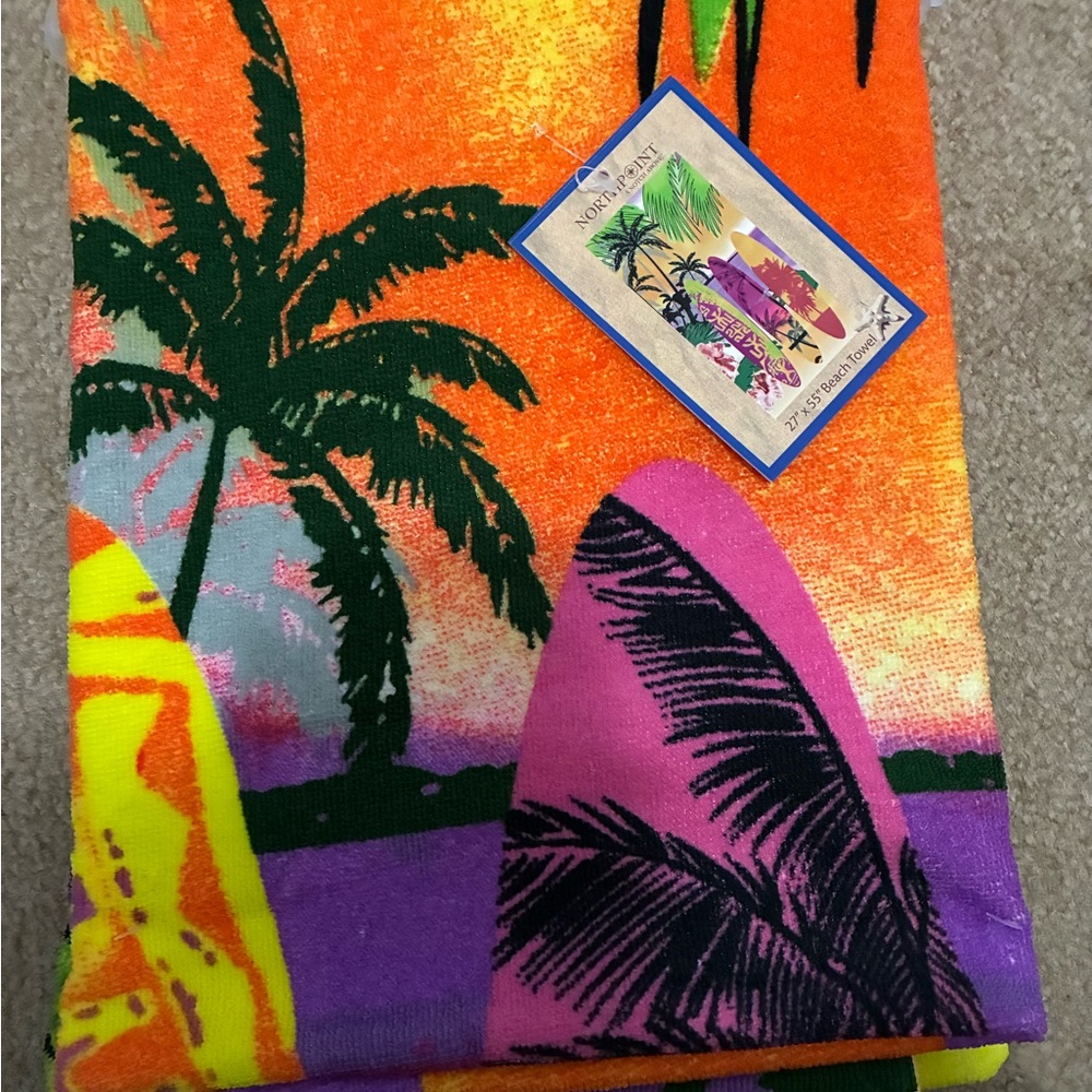 Vibrant Tropical Beach Towel